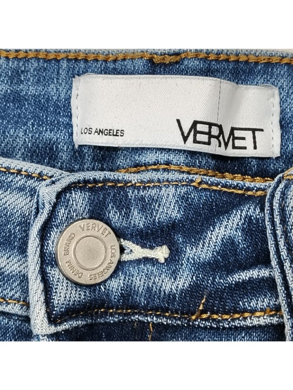 Vervet Los Angeles Skinny Jeans Womens Size 27 Mid Rise Denim Medium Wash Blue - Picture 6 of 16